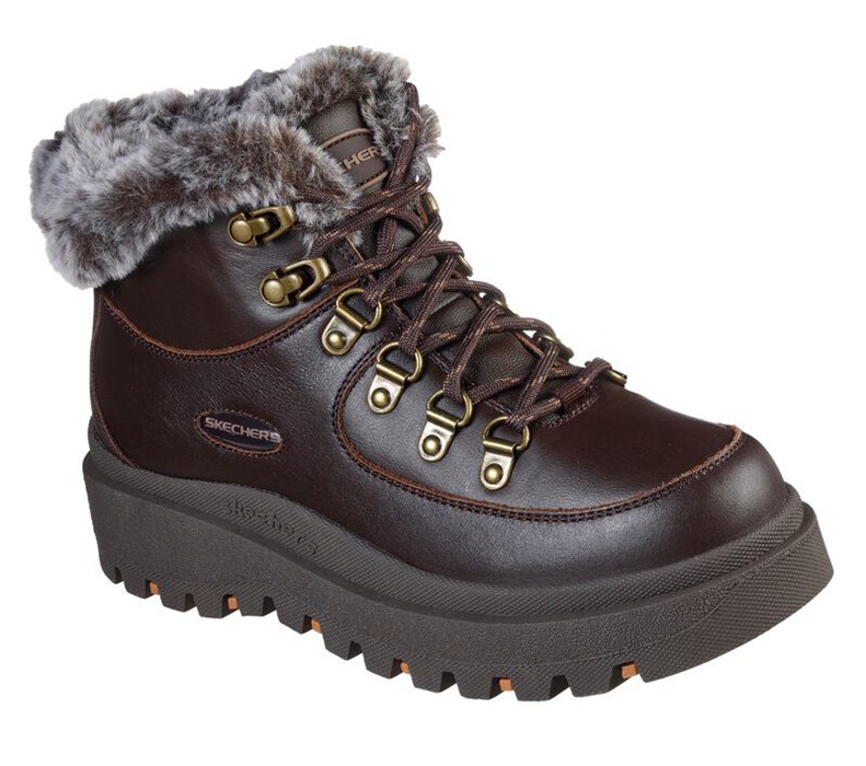 Skechers Shindigs - Lookin' Cool - Womens Boots Chocolate [AU-LH9424]